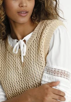 Cream CRPILA Débardeur Oatmeal -Cream Soldes Boutique 544e21fa98a548cbaccabcb884fce059