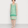 Cream WILLOW DRESS MOLLIE FIT Robe De Jour Ethnic Ikat Green Femme