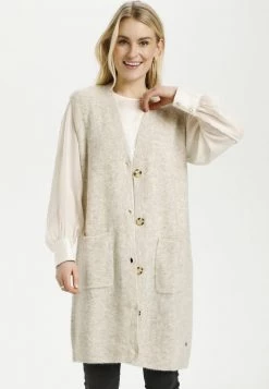 Cream CRMERLE Gilet Oat Melange