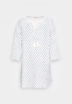 Cream Femme ANNELISE TUNIC Blouse Snowhite And Blue Leaf -Cream Soldes Boutique 5fa2e3c353b24a2d8c8a3cb9bfcf1cc1