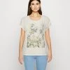 Cream KARINA T Shirt Imprimé Eggnog Femme