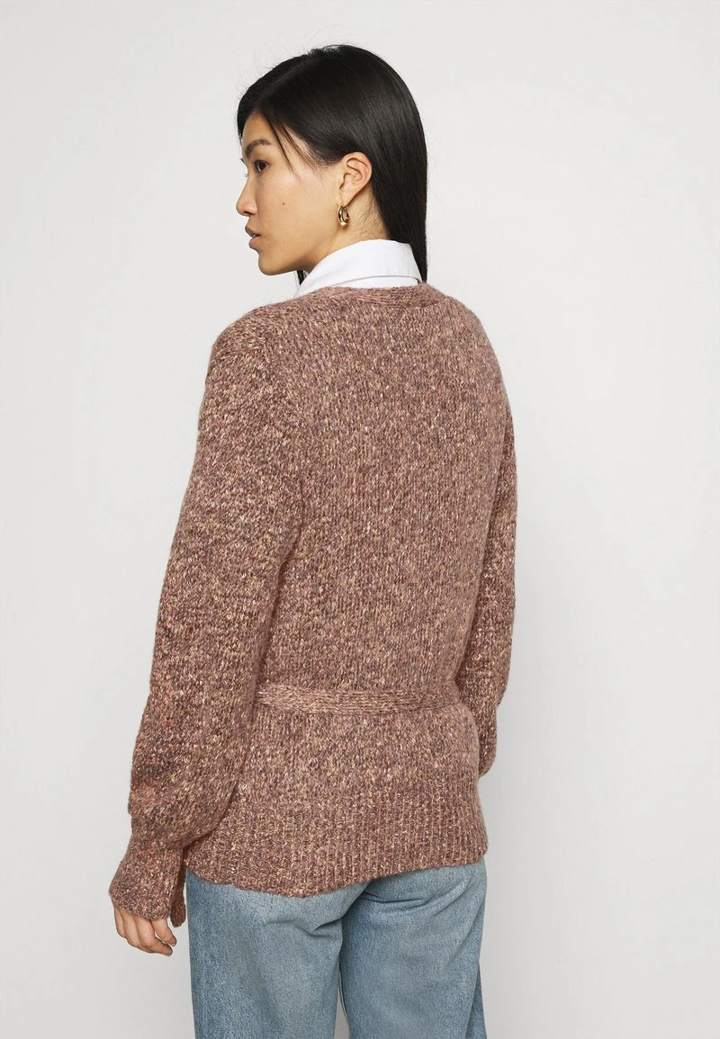 Cream KIARA WRAP BLOUSE Gilet Burlwood Melange 3 Cream KIARA WRAP BLOUSE Gilet Burlwood Melange – Image 3