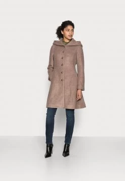 Cream ANNABELL COAT Manteau Classique Faded Brown Melange