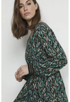 Cream Robe De Jour Green Geo Femme -Cream Soldes Boutique 63be053c505041458761fb96a92b1d10