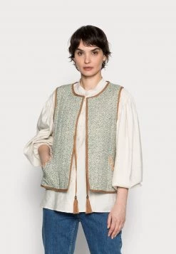 Cream Femme BELLIS WAISTCOAT Veste Sans Manches Stormy Sea Patchwork -Cream Soldes Boutique 6425a465a7524fa0bccb069be23f8972