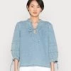Cream Femme CRCYRENA BLOUSE Chemisier Medium Blue Denim