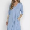 Cream Femme CRMODALA MOLLIE FIT LM Robe De Jour Placid Blue