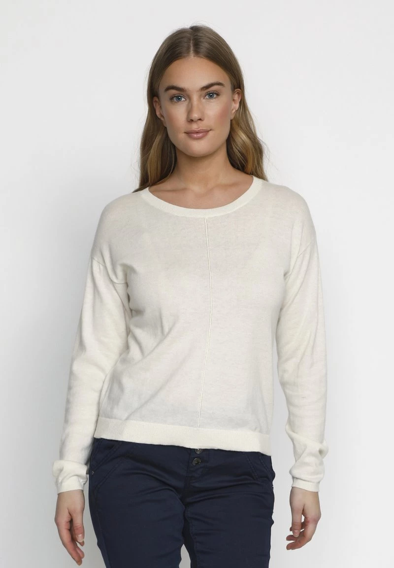 Cream CRANVA Pullover Eggnog Melange Femme 1 Cream CRANVA Pullover Eggnog Melange Femme