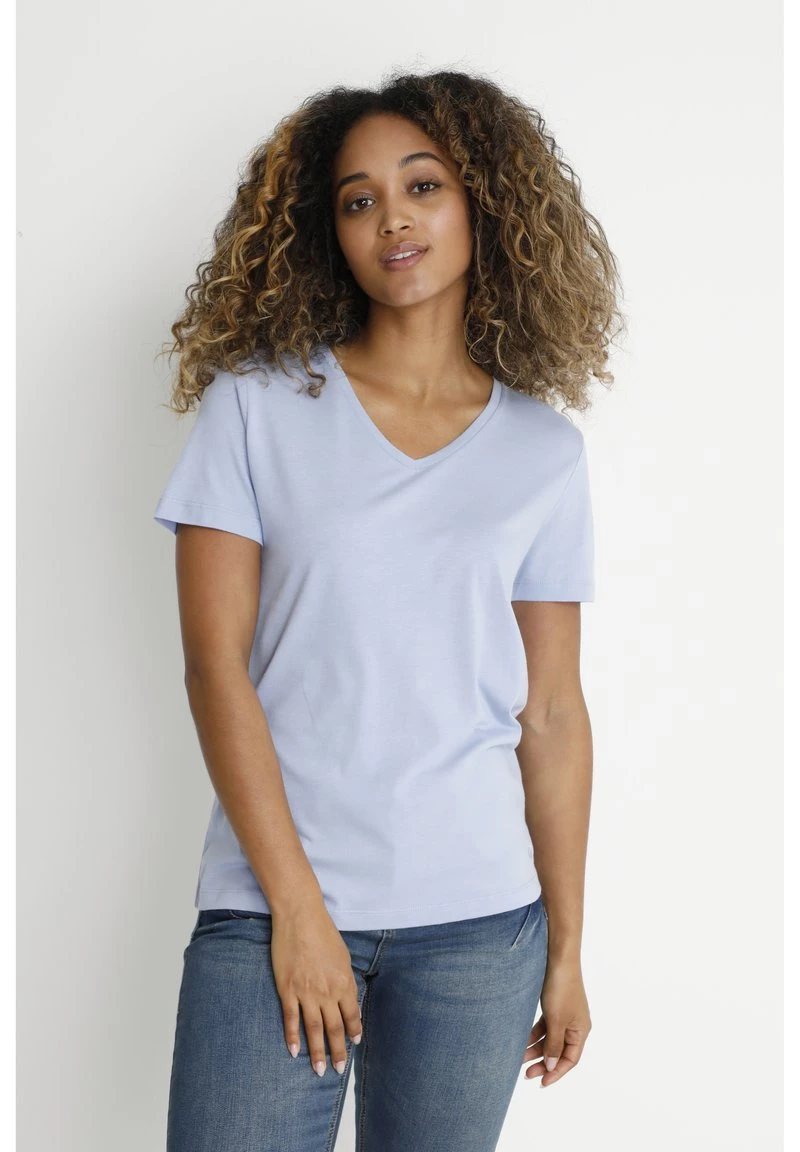 Cream NAIA T Shirt Basique Placid Blue Femme 1 Cream NAIA T Shirt Basique Placid Blue Femme