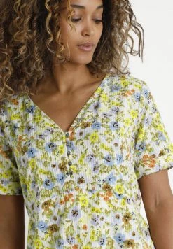 Cream Femme CEYDA Robe De Jour Yellow Multi Flower -Cream Soldes Boutique 6e831b981e554bdb80672f18216dce97