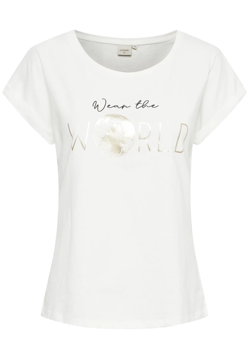 Cream BETA T Shirt Imprimé Snow White Gold World Femme 1 Cream BETA T Shirt Imprimé Snow White Gold World Femme
