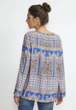 Cream CRALORA Blouse Blue Paisly Femme -Cream Soldes Boutique 72aabfd229c74ad298b93a199de64384