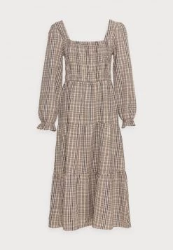 Cream ULLA DRESS Robe De Jour Truffet Check Femme -Cream Soldes Boutique 7434c8b05a1e4a13a23dbabbf75246c0