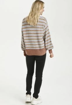 Cream CRMERLE Pullover Mocha Mousse Multi Stripe Femme -Cream Soldes Boutique 75811142e43b459e9e25de3df7d902d3