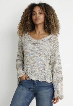 Cream VANTA Pullover Wavy Brunnera Stone Mix