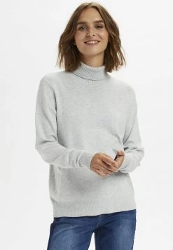 Cream CRTAMMY Pullover Light Grey Melange