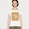 Cream Femme IVANA T Shirt Imprimé Fennel Seed