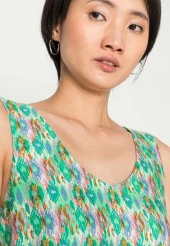 Cream WILLOW DRESS MOLLIE FIT Robe De Jour Ethnic Ikat Green Femme -Cream Soldes Boutique 804c2be5b9c4432eb22d39c6824669ea