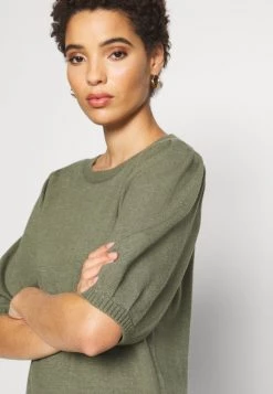 Cream Femme DELACR KNIT BLOUSE Pullover Oil Green Melange -Cream Soldes Boutique 80d65189b202483890bca5c12aee7d5a