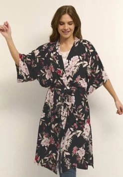 Cream Veste Légère Black Tropical Flower