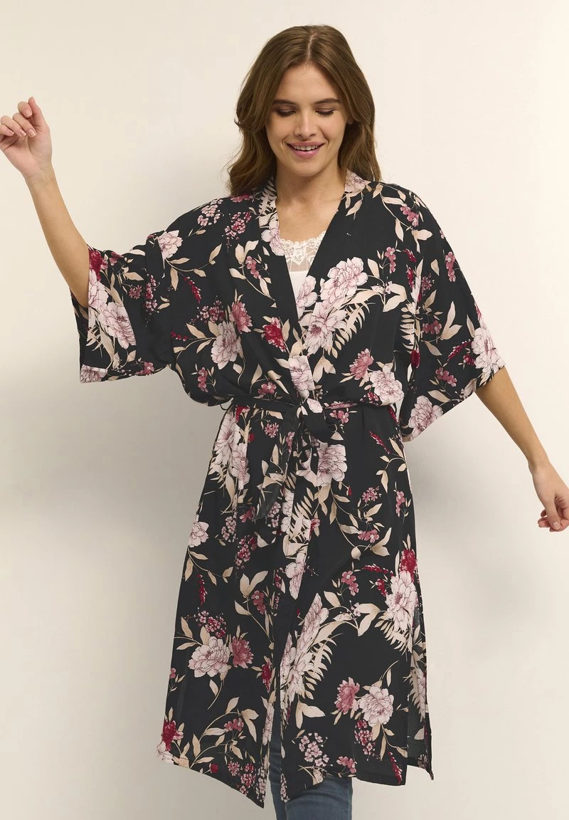 Cream Veste Légère Black Tropical Flower 1 Cream Veste Légère Black Tropical Flower