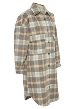 Cream Manteau Classique Feather Gray Check Femme -Cream Soldes Boutique 8692c66f51964b5d86a6fbfe89cc5c3a