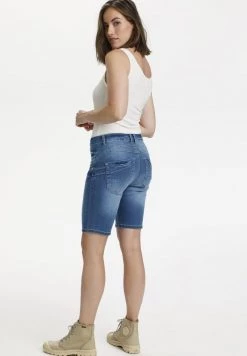 Cream AMALIE Short En Jean Rich Blue Denim -Cream Soldes Boutique 86eb5f87277c4e6997f0332ad7bc5686