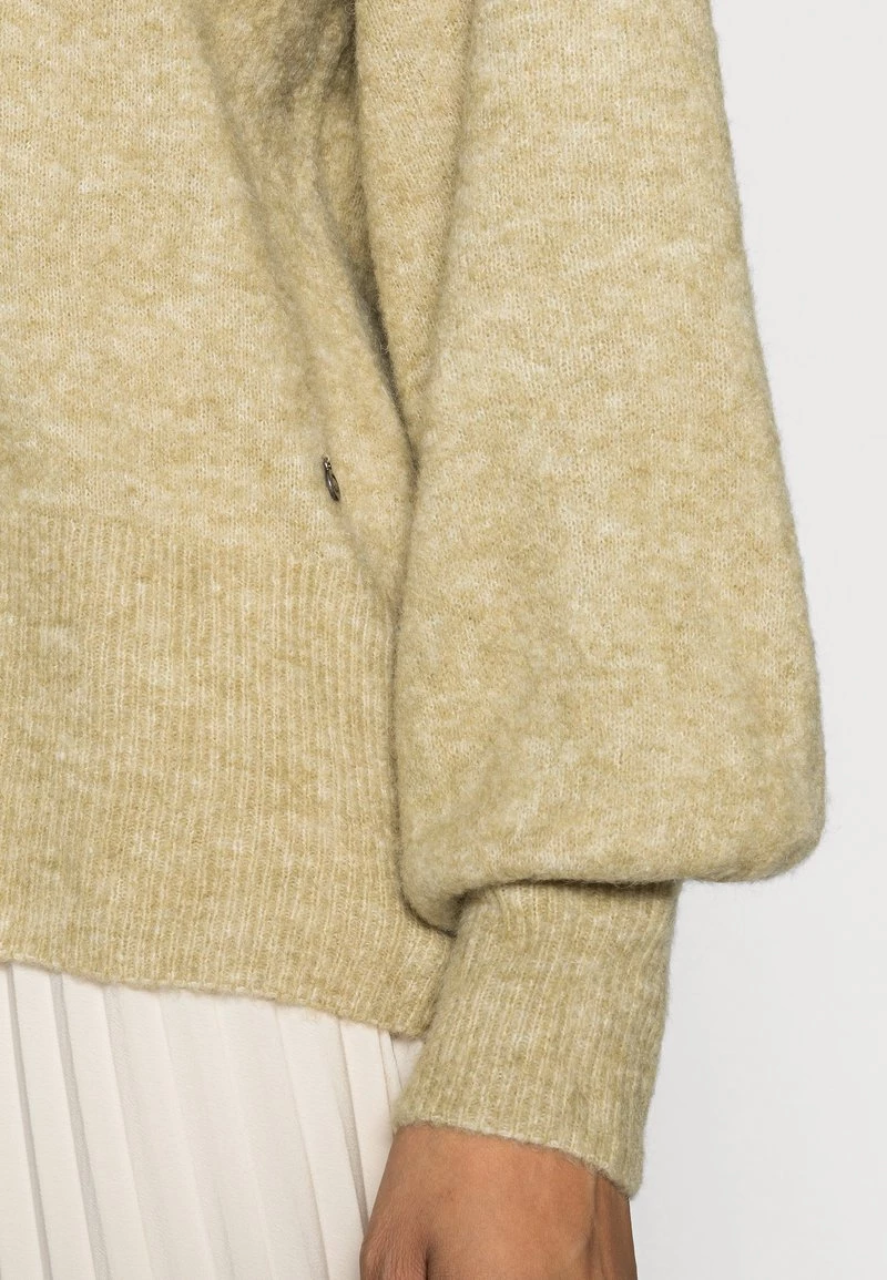 Cream Femme MERLE V NECK Pullover Sage Green Melange 5 Cream Femme MERLE V NECK Pullover Sage Green Melange – Image 5