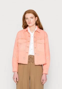 Cream Femme Veste En Jean Burnt Coral