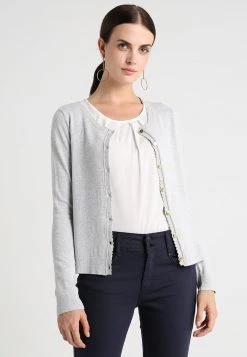 Cream TAMMY CARDIGAN Gilet Light Grey Melange