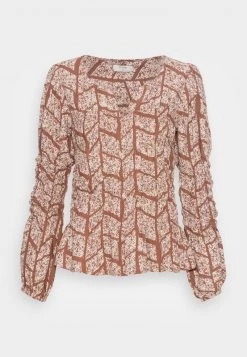 Cream MAURIA SMOCK BLOUSE Blouse Tortoise Shell Femme -Cream Soldes Boutique 93d32312d5f34b7f9c9fa79925df8df8