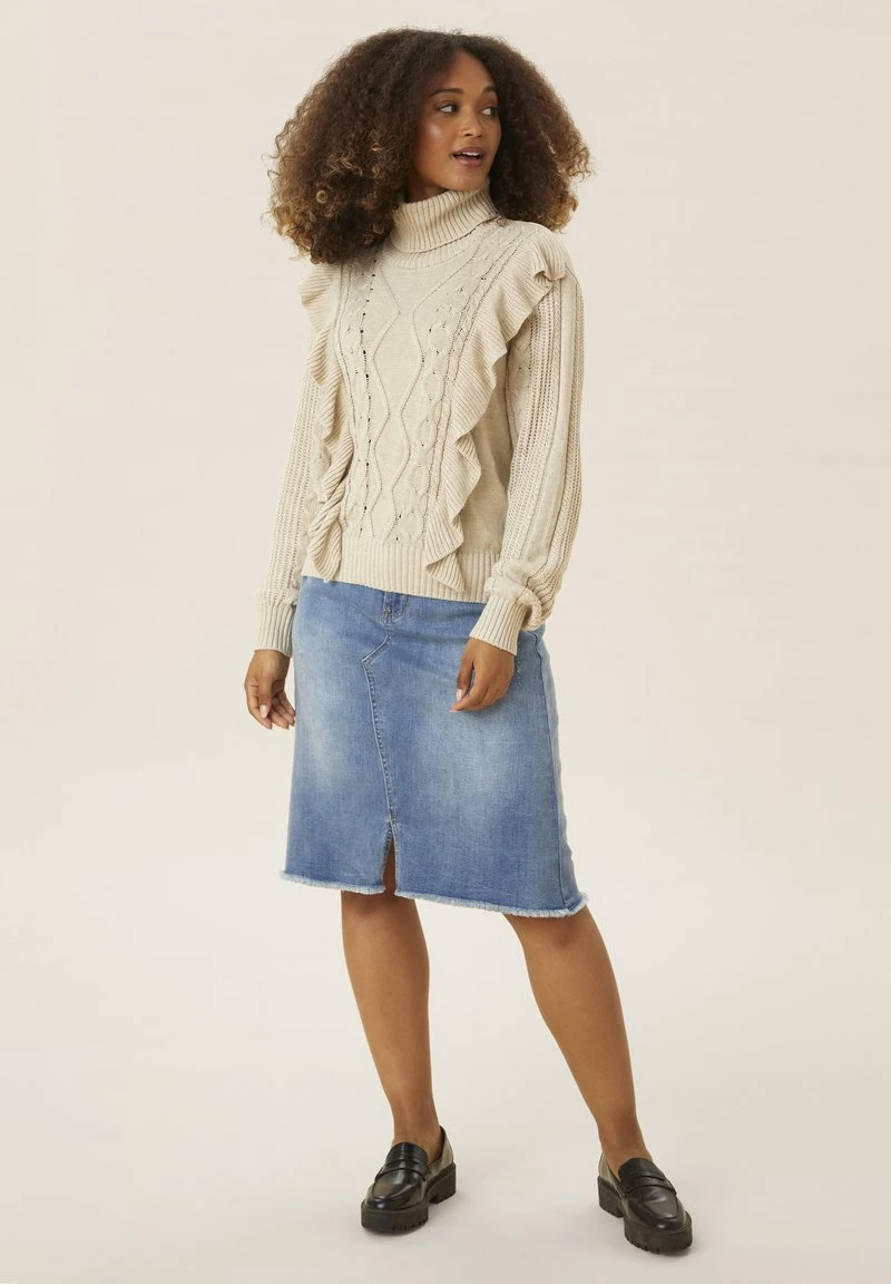 Cream Pullover Oat Melange Femme 2 Cream Pullover Oat Melange Femme – Image 2