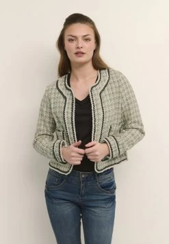 Cream Femme Blazer Green Boucle Check