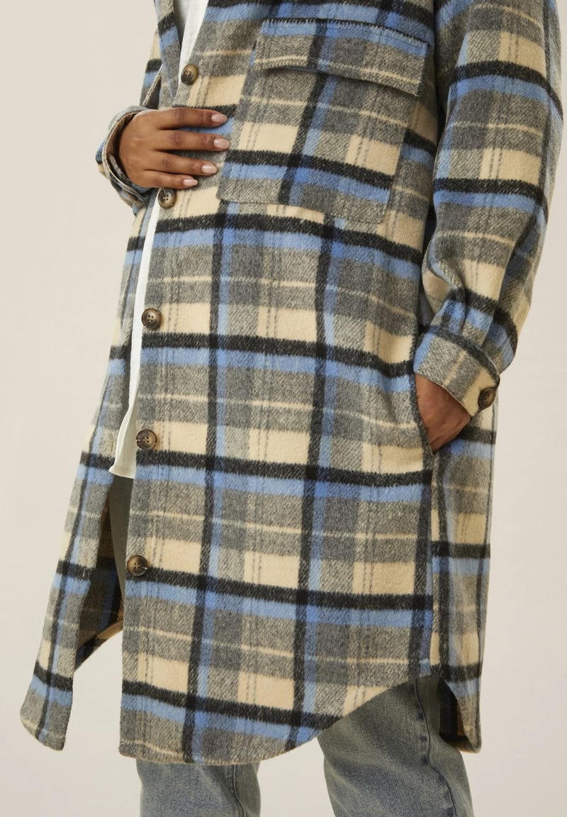 Cream Femme Manteau Classique Silver Lake Blue Check 4 Cream Femme Manteau Classique Silver Lake Blue Check – Image 4