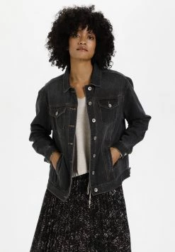 Cream Femme KIKIN Veste En Jean Black Wash