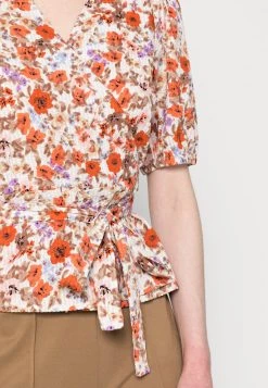 Cream Femme CRCEYDA WRAP BLOUSE Blouse Multicolour Flower -Cream Soldes Boutique 9ed03bc767ec453d932753e6bd184a18