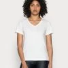 Cream NAIA T Shirt Basique Off White Femme