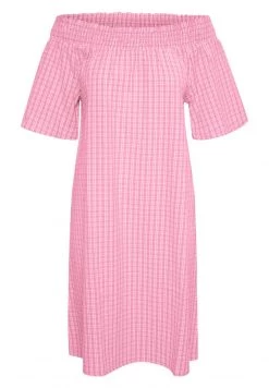 Cream CRWILLA Robe De Jour Pink Check Femme -Cream Soldes Boutique a43feabc9b924b08b87d026f5aad245f