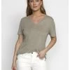 Cream T Shirt Basique Seneca Rock Femme