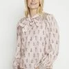 Cream CRVENEDA Blouse Orchid Tint Kambaba Block Femme
