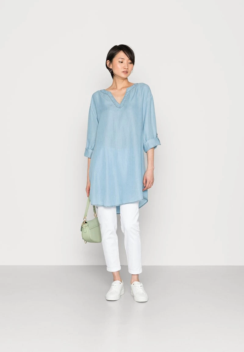 Cream Femme CRVENA TUNIC Blouse Blue Denim 2 Cream Femme CRVENA TUNIC Blouse Blue Denim – Image 2