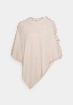 Cream Femme PONCHO Cape Oat Melange