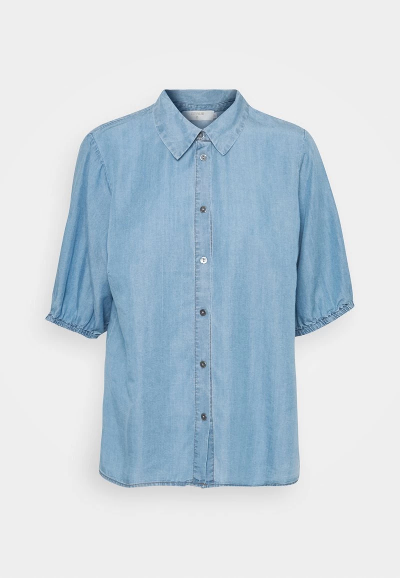 Cream Femme AMIRA BALLON SLEEVE Chemisier Blue Denim 1 Cream Femme AMIRA BALLON SLEEVE Chemisier Blue Denim