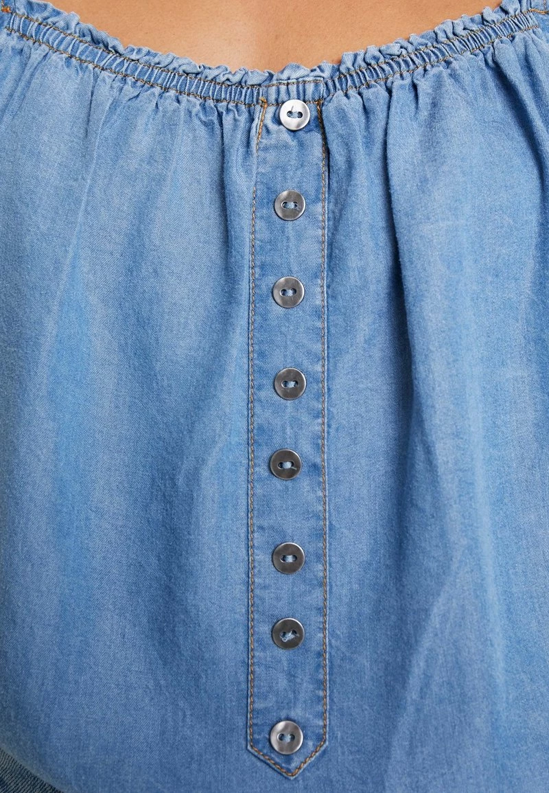 Cream VINCACR Blouse Blue Denim 6 Cream VINCACR Blouse Blue Denim – Image 6