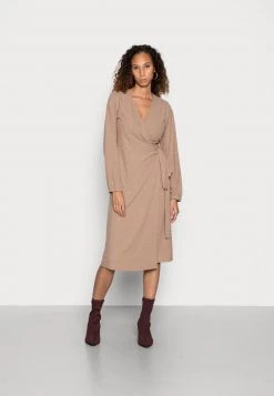 Cream MEISA DRESS Robe De Jour Silver Mink Melange Femme