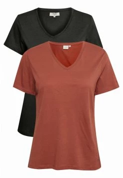 Cream 2 PACK T Shirt Basique Pitch Black Baked Clay -Cream Soldes Boutique b180da3b9bcc430b9003de4481ff37f5