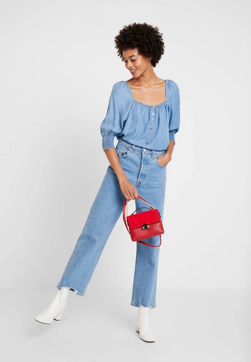 Cream VINCACR Blouse Blue Denim 2 Cream VINCACR Blouse Blue Denim – Image 2