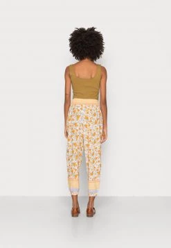 Cream OLINA PANT Pantalon Classique Yellow Ethnic Flower -Cream Soldes Boutique b8c6cc1424364720923de6c21476b251
