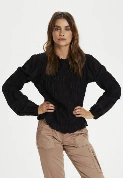 Cream HENVA Blouse Pitch Black Femme