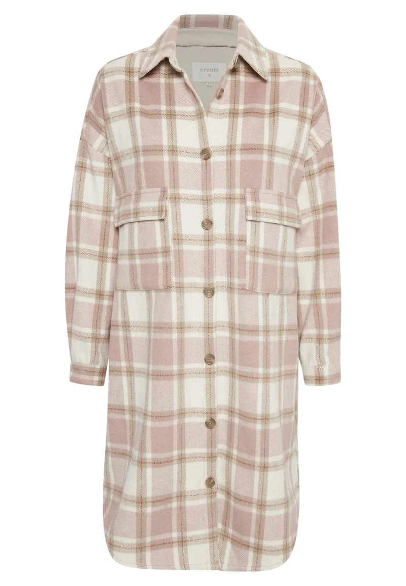 Cream Manteau Classique Lilac Check Femme 1 Cream Manteau Classique Lilac Check Femme